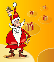 Image showing santa claus christmas cartoon illustration