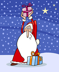 Image showing santa claus christmas cartoon illustration