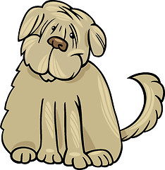 Image showing shaggy terrier dog cartoon illustration