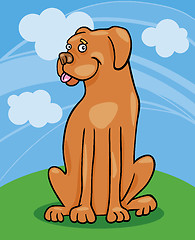 Image showing boxer dog cartoon illustration