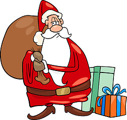 Image showing santa claus christmas cartoon illustration