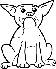 Image showing french bulldog cartoon for coloring