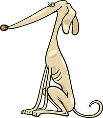 Image showing greyhound dog cartoon illustration