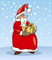 Image showing santa claus christmas cartoon illustration