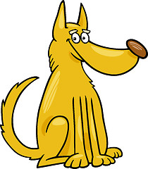Image showing mongrel dog cartoon illustration