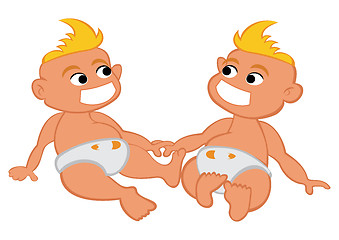 Image showing Child twins