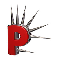 Image showing prickles letter p