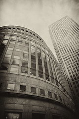 Image showing Office Buildings and Skyscrapers in Canary Wharf, financial dist