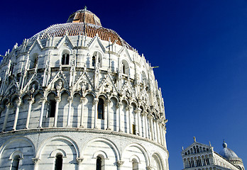 Image showing Piazza dei Miracoli in Pisa after a Snowstorm