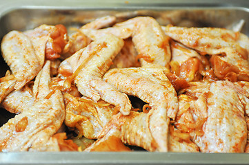 Image showing marinated chicken meat shashlik