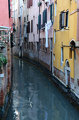 Image showing Narrow Canal in Venice