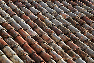 Image showing Weathered Tiled Roof