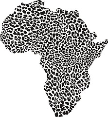 Image showing Africa in a leopard camouflage