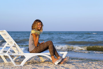 Image showing Joyful nice teenage girl