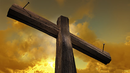 Image showing Wooden cross