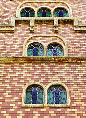 Image showing Aged Castle Windows