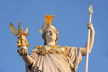 Image showing Statue of Pallas Athena in Vienna, Austria