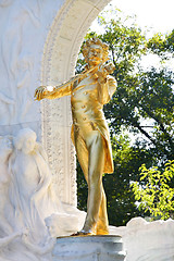 Image showing The statue of Johann Strauss in Vienna, Austria