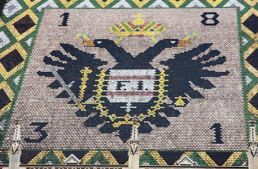 Image showing Eagle Tiles Roof of Stephansdom in Vienna, Austria