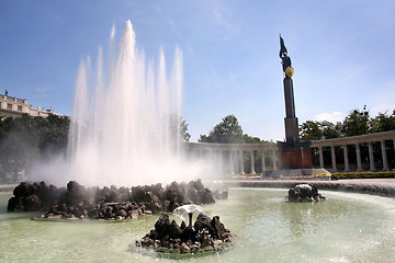 Image showing The Heroes' Monument of the Red Army in Schwarzenbergplatz, Vien