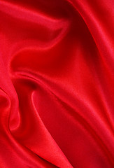 Image showing Smooth Red Silk as background