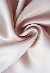 Image showing Smooth elegant pink silk as background