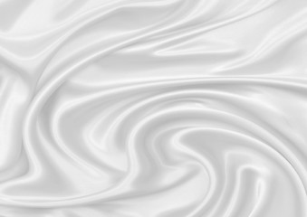 Image showing Smooth elegant white silk