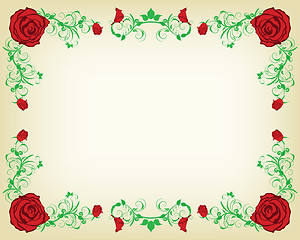 Image showing Vintage Floral Frame