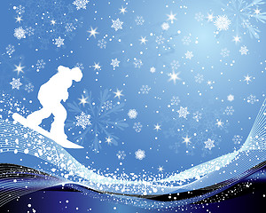 Image showing Snowboard background