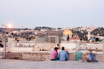 Image showing Evening view of Dome of the Rock