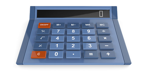 Image showing Blue calculator