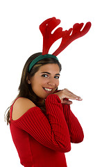 Image showing Christmas woman