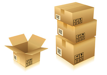 Image showing Cardboard Boxes