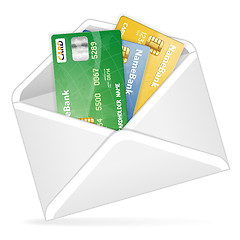 Image showing Open the Envelope with Credit Cards