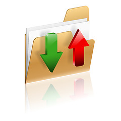 Image showing Download and Upload Folder Icon