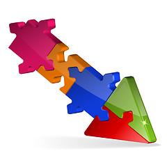 Image showing 3D Puzzle Jigsaw Arrow