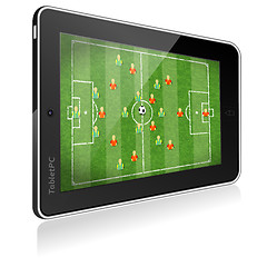 Image showing Tablet PC with Football Game