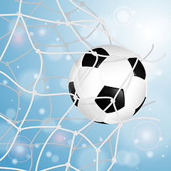 Image showing Soccer Ball in Net