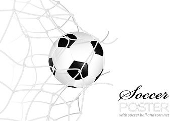 Image showing Soccer Ball in Net