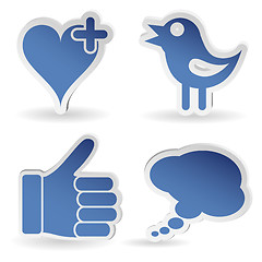 Image showing Set Social Media Sticker