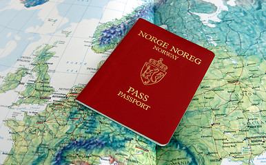 Image showing Passport on map