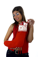 Image showing Christmas woman