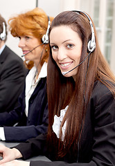 Image showing callcenter service communication in office