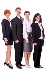 Image showing smiling business team man female isolated