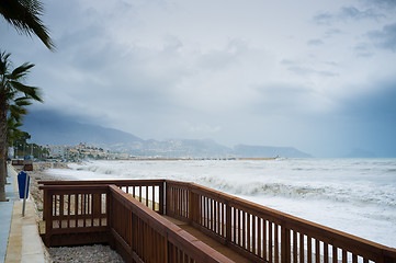 Image showing Stormy beach