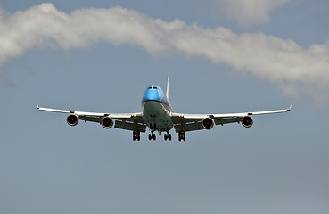 Image showing Air transportation: passenger airplane.