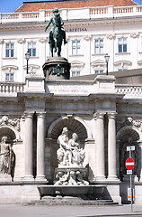 Image showing Sculpture in front of Albertina museum in Vienna, Austria