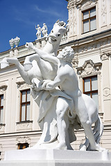 Image showing Statue at the Baroque castle Belvedere in Vienna, Austria