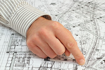 Image showing architect pointing the solution