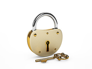 Image showing Lock with key